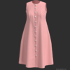 Women’s A-Line Sleeveless Buttoned Dress