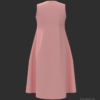 Women’s A-Line Sleeveless Buttoned Dress