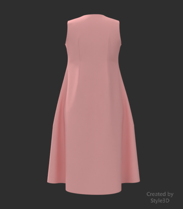 Women’s A-Line Sleeveless Buttoned Dress